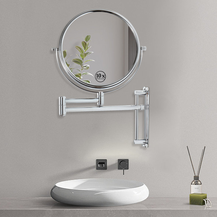 Extendable deals bathroom mirror